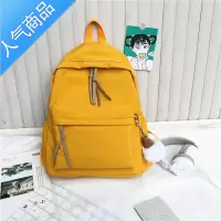 封后ins风书包女韩版高中大学生简约百搭背包校园简森系帆布双肩包潮学生书包