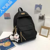封后日系百搭纯色韩版高中双肩包ins男初中帆布背包女简约大学生书包