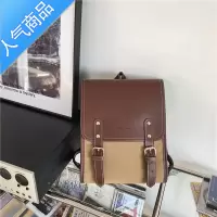 封后双肩包女2022新款韩版复古英伦学院风大学生书包简约百搭校园背包