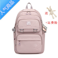 封后潮牌书包女初中生减负护脊防水超轻便高中大容量中学生简约双肩包学生书包