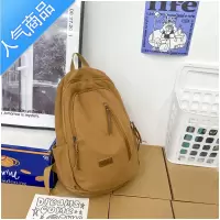 封后学生书包ins日系文艺帆布背包复古简约休闲双肩包男2022新款时尚