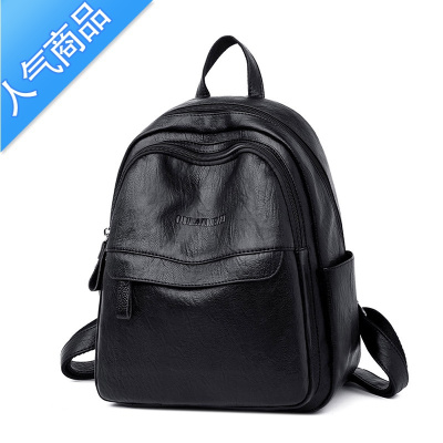 封后百搭软背包妈妈包简约皮包大容量旅行韩版皮新款双肩包包女