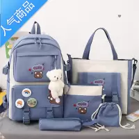 封后书包女韩版原宿ulzzang小学生初中生撞色可爱少女大容量ins双肩包书包学生