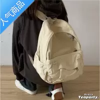 封后日系水洗帆布学院风旅行背包 ins复古百搭双肩包高中大学生书包女