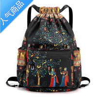 封后牛津布束口袋双肩包女2022新款运动抽绳包男轻便防水旅行包大容量旅行包男女