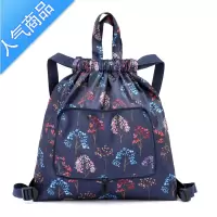 封后旅行束口袋抽绳双肩背牛津布百搭时尚折叠背包女尼龙布大容量买菜书包学生