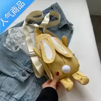 封后卡通少女可爱双肩包学生背包夏季帆布包小包包女2022新款斜挎胸包