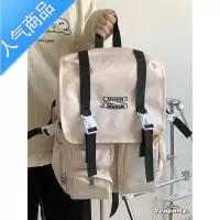 封后韩国ins小众设计拼接双肩包女 大容量电脑背包初中生高中学生书包