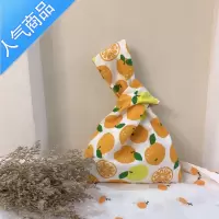 封后新款女夏日式手提布袋卡通 手拎 手挽袋子手包手腕包 零钱小包女斜挎包