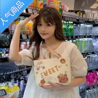 封后韩版手提袋2022新款包包女上班包包女帆布包通勤布袋包便当小拎包女斜挎包