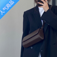 封后韩国秋冬新款复古百搭油腊皮斜挎包感女包休闲单肩包腋下包女斜挎包