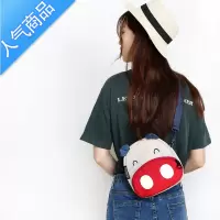 封后夏天小清新帆布包包2021新款潮ins百搭斜挎包卡通丑萌可爱小布袋女斜挎包