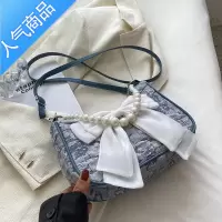 封后小众腋下包女夏包包2022新款百搭单肩包可爱蝴蝶结珍珠手提斜挎包女斜挎包