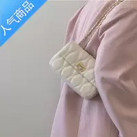 封后 2022小众设计新款女包简约百搭菱格链条包感单肩斜挎包女斜挎包