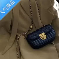 封后 2022小众设计新款女包百搭菱格锁扣链条小包单肩斜挎小方包女斜挎包