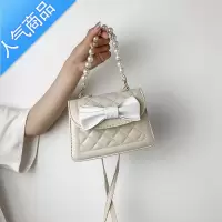 封后马卡龙蝴蝶结迷你包包珍珠女包2022新款潮日韩百搭单肩斜挎小包女斜挎包