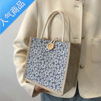 封后夏季便当袋手提包包女2022新款韩版ins小清新学生百搭手拎小布袋女斜挎包