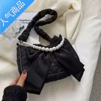 封后包包女夏季2022新款时尚洋气褶皱链条包女ins独特小众珍珠腋下包女斜挎包