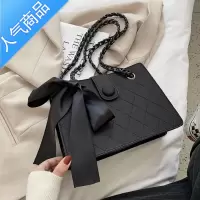 封后感包包女包2021新款潮质感黑色链条包ins小众设计单肩斜挎包女斜挎包