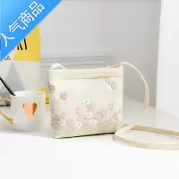 封后帆布包包女包新款2022日系小清新学生韩版绣花可爱迷你单肩斜挎包女斜挎包