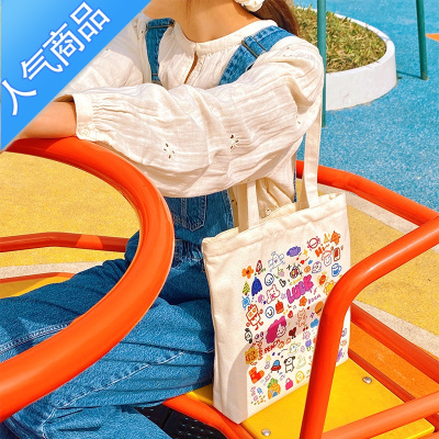 封后Dailybag原创帆布包ins风韩系夏季可爱手提包硬挺竖款拉链袋