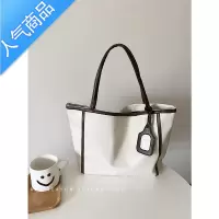 封后包包2022新款潮手提软面托特包女大容量上课大学生撞色腋肩包女包