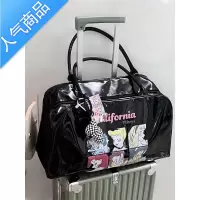 封后复古小众Y2K辣妹印花手提包包女2022新款大容量托特单肩包健身包