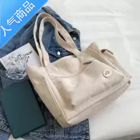 封后大学生上课通勤大容量手提布袋大包包女2022新款帆布包单肩托特包女包