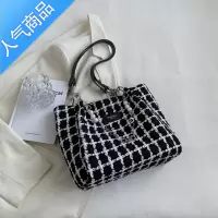 封后大容量通勤托特包2022新款夏季时尚大包包女格子感洋气单肩包