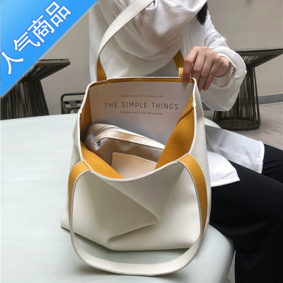 封后托特单肩大包包女通勤大容量水桶2022新款夏日系休闲小众上班手提女包