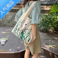 封后文艺夏季慵懒风小众单肩帆布袋通勤大容量百搭托特包书包日系女韩女包
