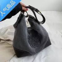 封后大容量包包女包2022新款潮时尚帆布水桶单肩包百搭小众休闲斜挎包