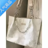 封后小众设计大容量手提帆布包女夏2022新款时尚印花蝴蝶结单肩托特包女包