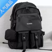封后2022新款工装风学生书包大容量街头背包ins中学生大学双肩包男潮
