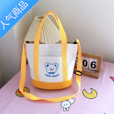 封后包包女2021新款手提单肩斜挎帆布袋水桶可爱休闲手拎小包女包定制
