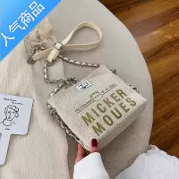 封后今年流行帆布小包包2022新款潮感夏季斜挎包女百搭时尚链条包
