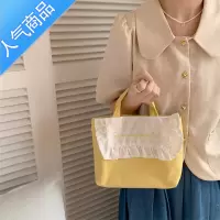 封后小白兔几 新款甜美日系手提包小清新少女绣布袋花学生便当包春游女包