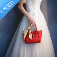 封后婚包2022新款新娘小众感结婚婚礼女大容量手提菜篮子红色包包女包