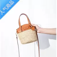 封后 2022新款斜挎包草编包手提女包编织度假包藤编包ins小包包女