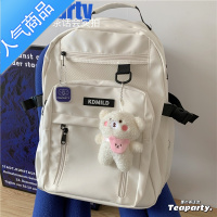 封后香港ins风百搭大学生书包女小学校园高中初中生双肩包大容量背包