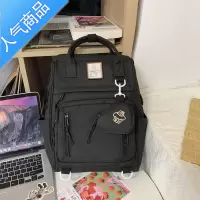 封后日系ins风书包女初中学生高颜值少女背包简约出游韩版手提双肩包学生书包