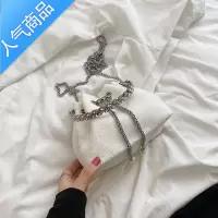 封后夏季小包包女2022新款斜挎女士感单肩花朵链条大容量水桶包女包