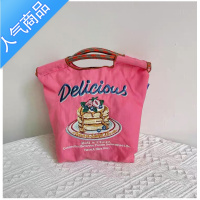 封后日系mini款ball chian刺绣尼龙购物袋女小众迷你布袋手提小包女包