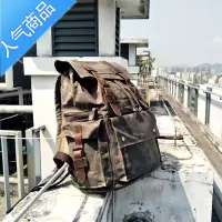 封后二战复古帆布双肩包男休闲防水背包大容量户外旅行包电脑书包潮流旅行包男女