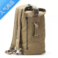 封后背包男双肩包户外旅行包ins超火帆布水桶大容量登山运动个性男包旅行包男女