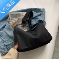 封后百搭ins斜挎包包女春夏2022新款潮时尚克莱因蓝单肩帆布大容量包手提包