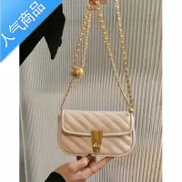 封后秋夫人包包小众设计小香风菱格链条包女2021新款小金球单肩斜挎包