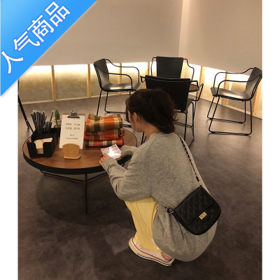 封后包包女2021新款韩国ins小众质感菱格链条单肩斜跨包女斜挎包