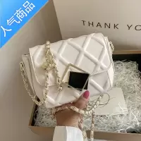 封后小众包包女夏季2022新款潮时尚菱格女包百搭小金球链条斜挎包女斜挎包