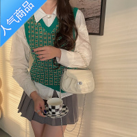 封后少女可爱珍珠链条包女2021新款时尚百搭迷你褶皱云朵包单肩斜挎包女斜挎包